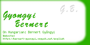 gyongyi bernert business card