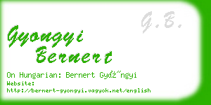 gyongyi bernert business card